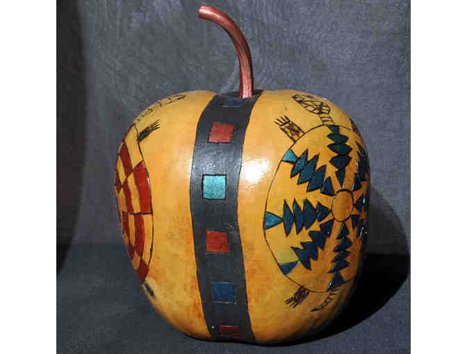 Gourd - Handmade/Painted Squash - Southwestern Design