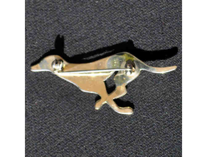 Running Greyhound Pin - Silver