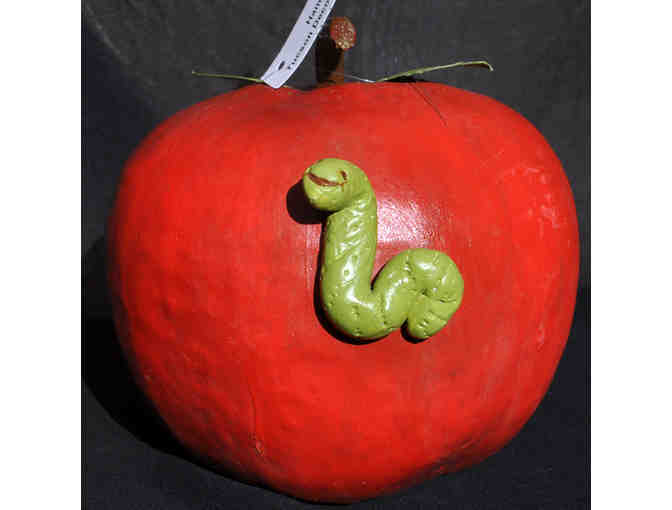 Gourd - Handmade/Painted Apple Design