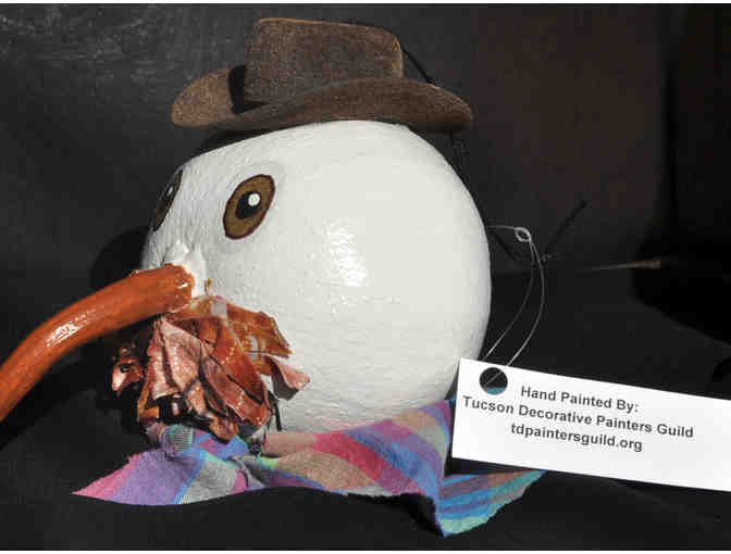 Ornament Trio - Round Gourds - Handmade/Painted - Opening Bid Reduced!