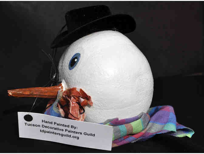 Ornament Trio - Round Gourds - Handmade/Painted - Opening Bid Reduced!