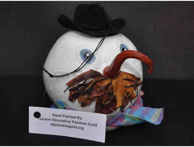 Ornament Trio - Round Gourds - Handmade/Painted - Opening Bid Reduced!