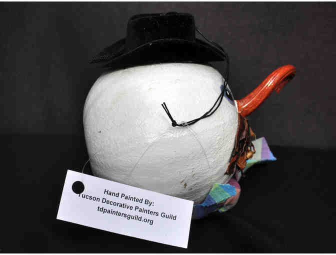 Ornament Trio - Round Gourds - Handmade/Painted - Opening Bid Reduced!