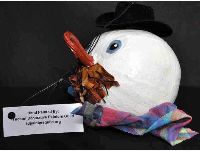 Ornament Trio - Round Gourds - Handmade/Painted - Opening Bid Reduced!