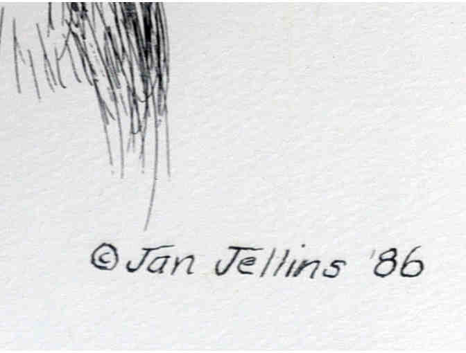 Greyhound Portrait by Jan Jellins - Framed