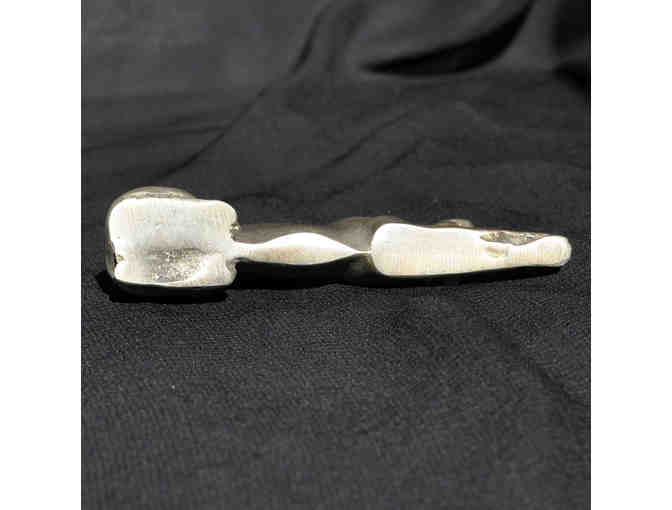 Greyhound/Whippet Hugging Teddy Bear - Pewter Statue