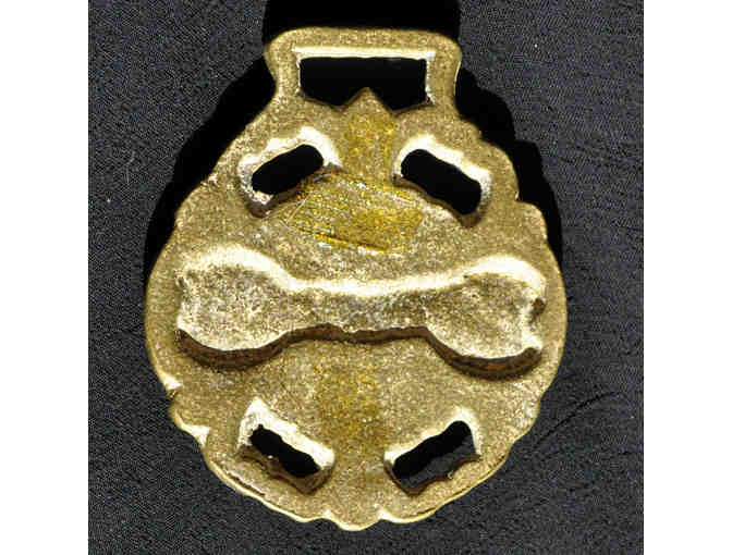 Decorative Brass Horse Harness Ornament or Medallion - Greyhound or Whippet