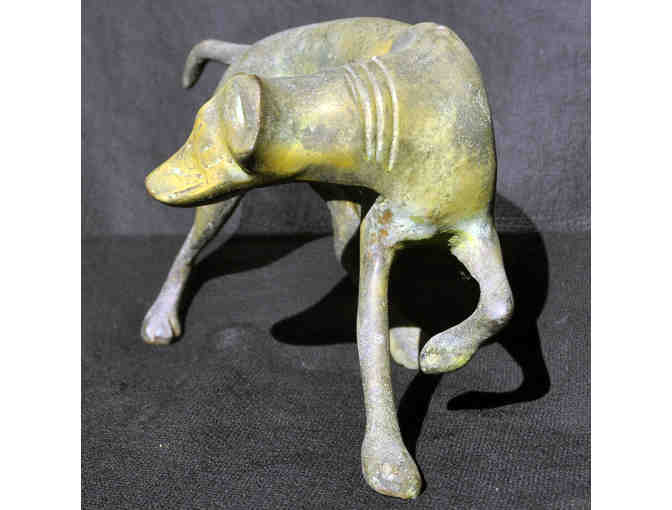Hunting Dog Statue - Vintage Brass Figure - Opening Bid Reduced