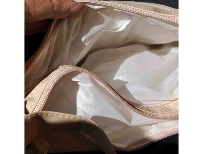 Purse - Sand Color Canvas with Zippers