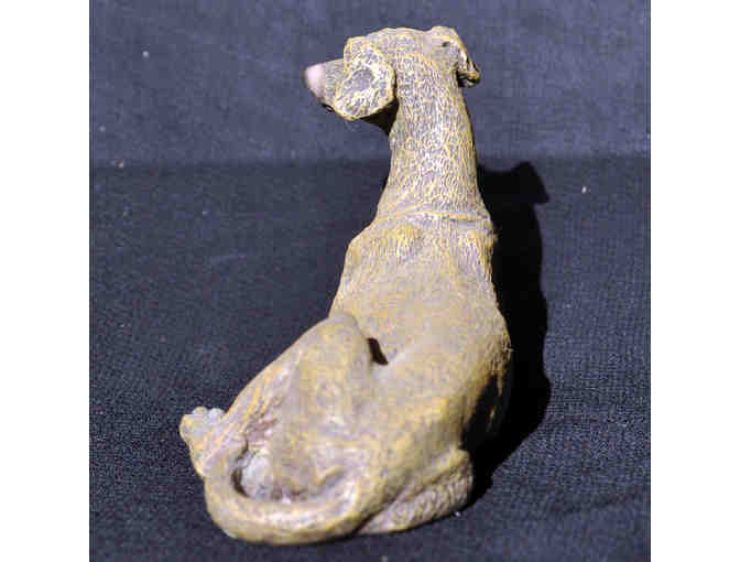 Greyhound/Whippet - Reclining/Crossed Paws - Cast and Painted Resin Sculpture/Statue