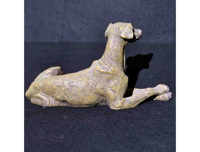 Greyhound/Whippet - Reclining/Crossed Paws - Cast and Painted Resin Sculpture/Statue
