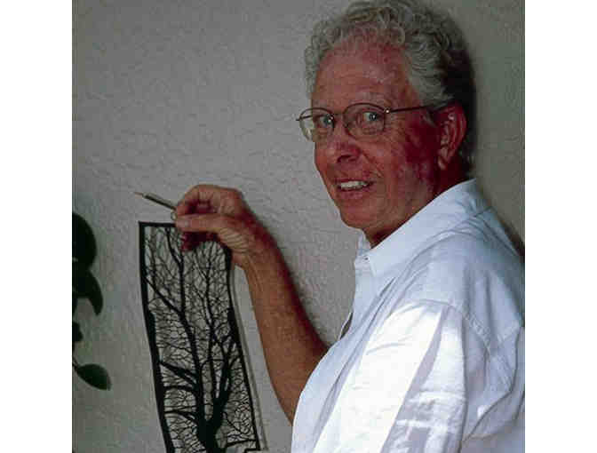 Greyhound - Scissor Cutting, Double Matted/Unframed, By Chuck O'Neal - Open Bid Reduced