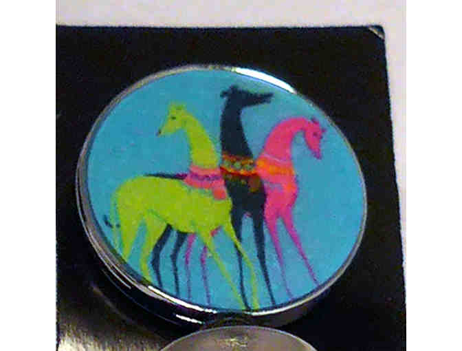 Greyhound Wine Stopper - Blue