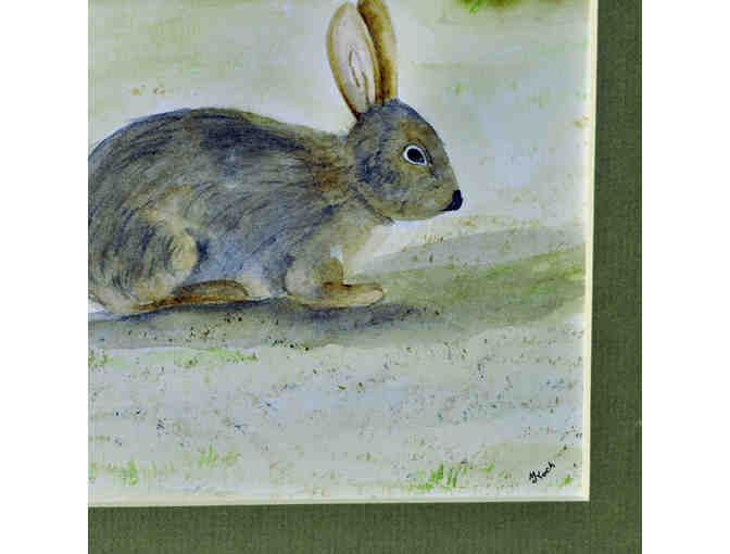 Watercolor - Southwest Scene with Rabbit - Matted/Unframed - Painted by Marlene Koch