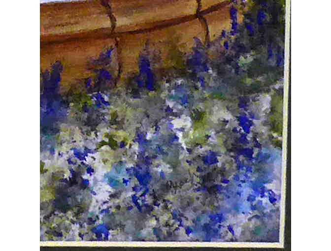 Watercolor - TBGarden Fountain  - Matted/Unframed by Marlene Koch - Opening Bid Reduced