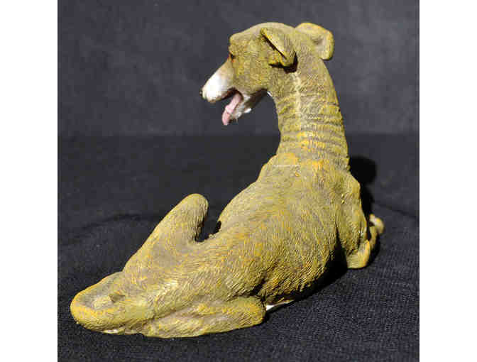 Greyhound/Whippet - Reclining - Cast and Painted Resin Sculpture/Statue