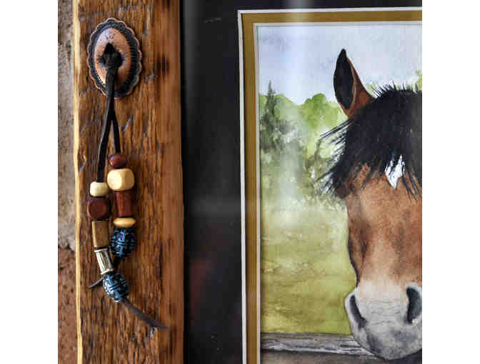 Watercolor - Big Bay Horse - Custom Framed Original by Marlene Koch