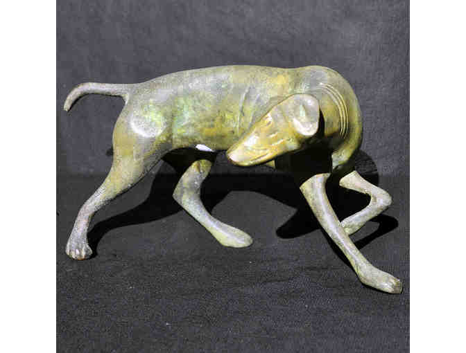 Hunting Dog Statue - Vintage Brass Figure