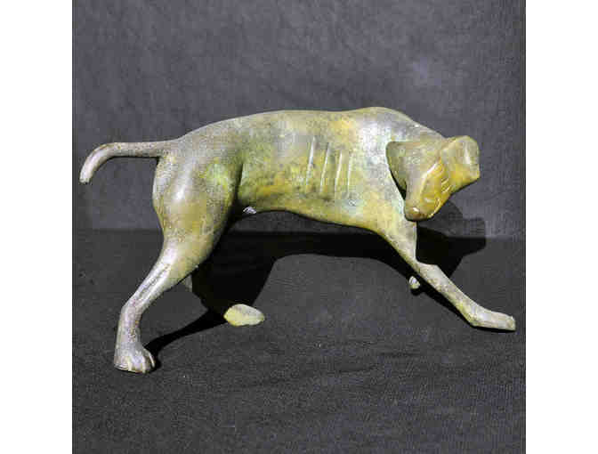 Hunting Dog Statue - Vintage Brass Figure - Photo 2