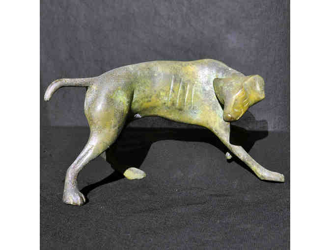 Hunting Dog Statue - Vintage Brass Figure