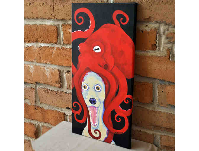 Giclee Print on Canvas by Courtney Kelly, 'Gotcha!' - REDUCED OPENING BID!