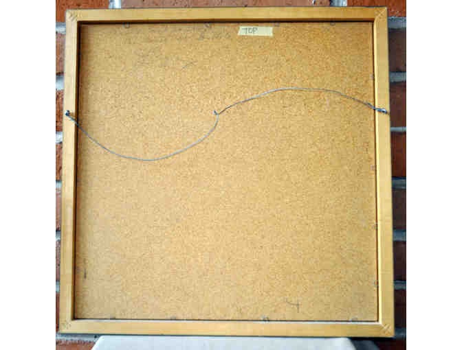 Navajo Sand Painting, 'House of Buffalo' - signed on back by J. Begay