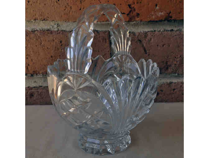 Vintage Lead Crystal Bowl/Basket With Handle