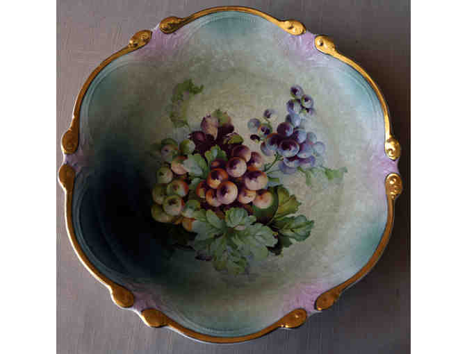 Vintage Hand Painted Bowl - Grapes - 'Adime' Firenze