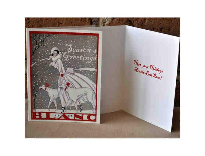 Cards (8) - Greyhound Themed Holiday Cards - 2 Styles - Sentiments Inside