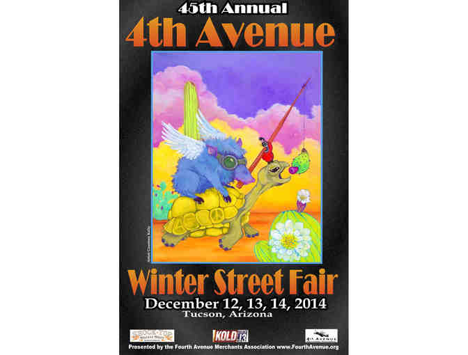 Poster - Dec 2014 Fourth Ave Street Fair - signed by Courtney Kelly, 18" x 24", unframed - Photo 1