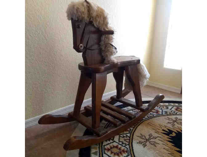 Vintage Solid Wood My Pony Rocking Horse Manufactured by Woods of America