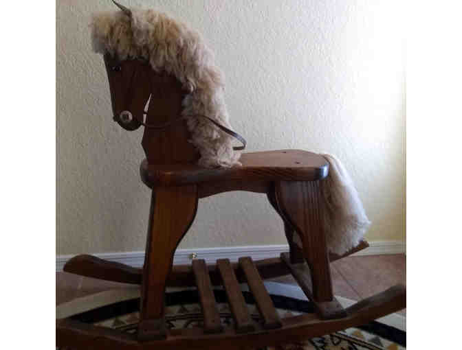 Vintage Solid Wood My Pony Rocking Horse Manufactured by Woods of America