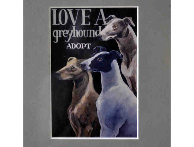 Framed Print - Love A Greyhound Adopt
