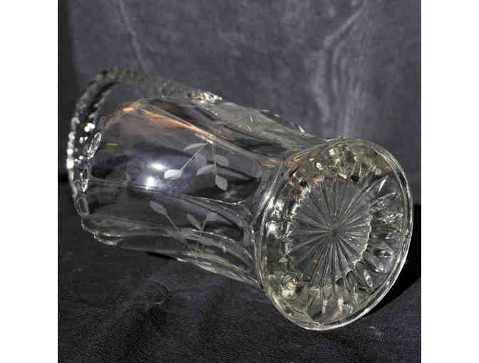 Vintage Lead Crystal Basket With Handle