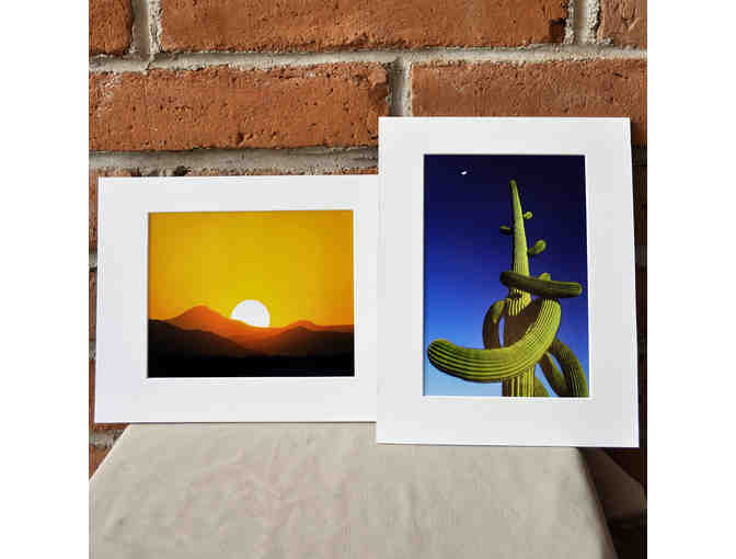 Pair of Desert Themed Original Matted Photos by Jim Eaton