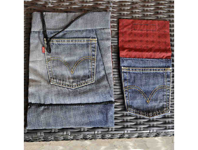 Wall Caddy Crafted from Recycled Levi Blue Jeans