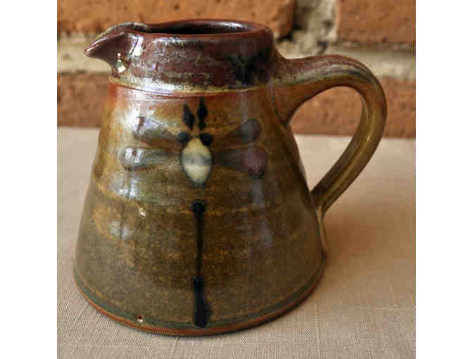 Pitcher - Ceramic With Dragon Fly - Made By Front Ave Pottery And Tile In St. Paul MN