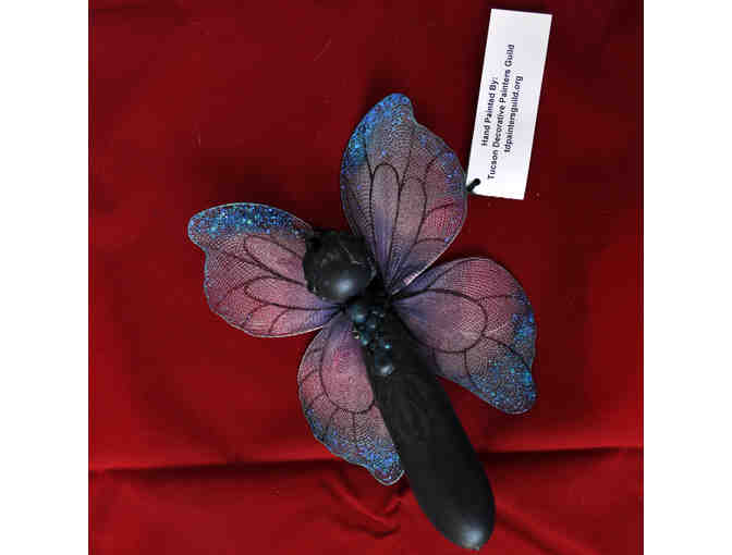 Gourd Ornament - Purple Butterfly - 5 1/2' Tall