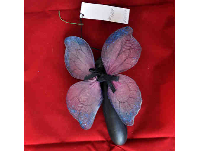 Gourd Ornament - Purple Butterfly - 5 1/2' Tall