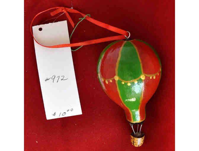 Gourd Ornament - Hot Air Balloon - 3 1/2' High