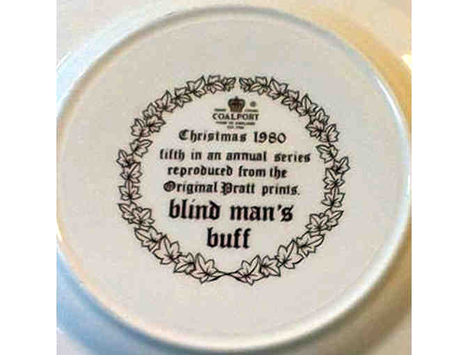 Coalport Plate - Christmas 1980 - Blind Man's Buff