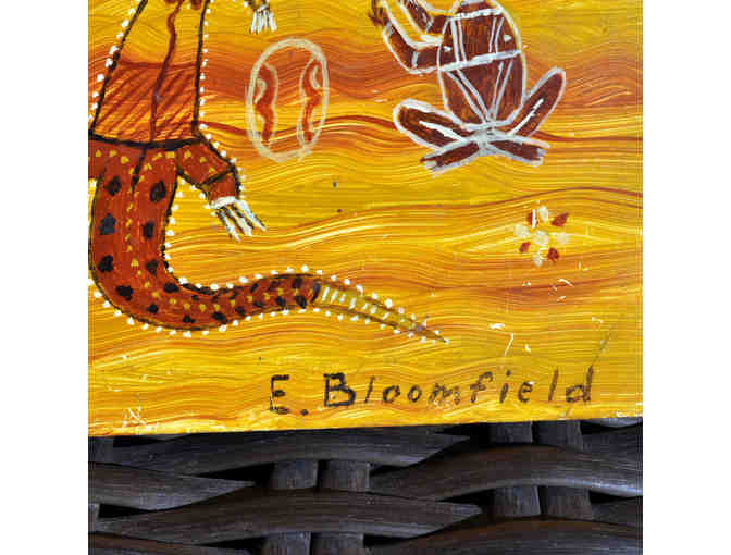 Vintage Aboriginal Painting on Wood by Eileen Bloomfield (b. 1942)