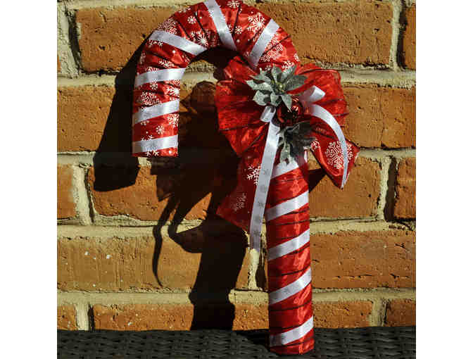 Holiday Wreath - Candy Cane - Handmade