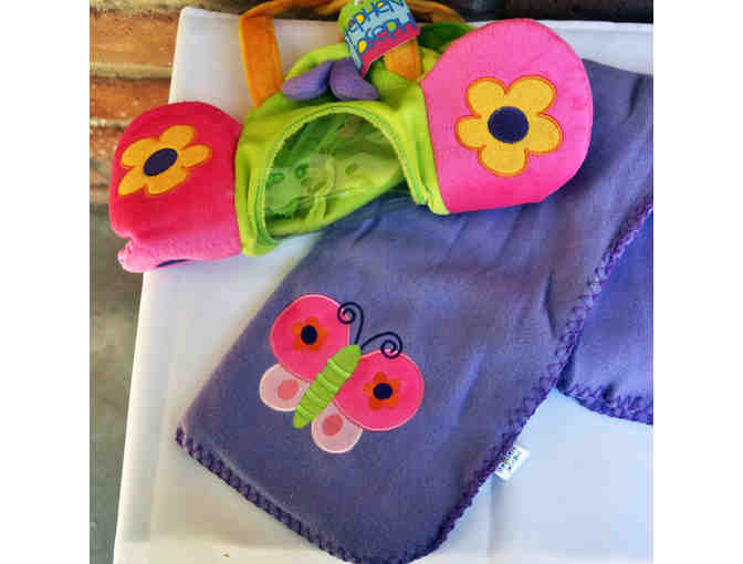 Cloth Butterfly Blankie Buddy Bag with Blanket