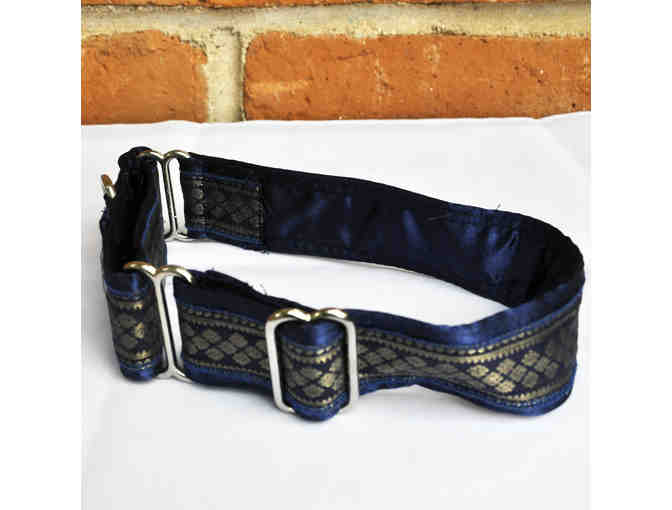 Martingale Collar - 1 1/2' - Blue and Gold