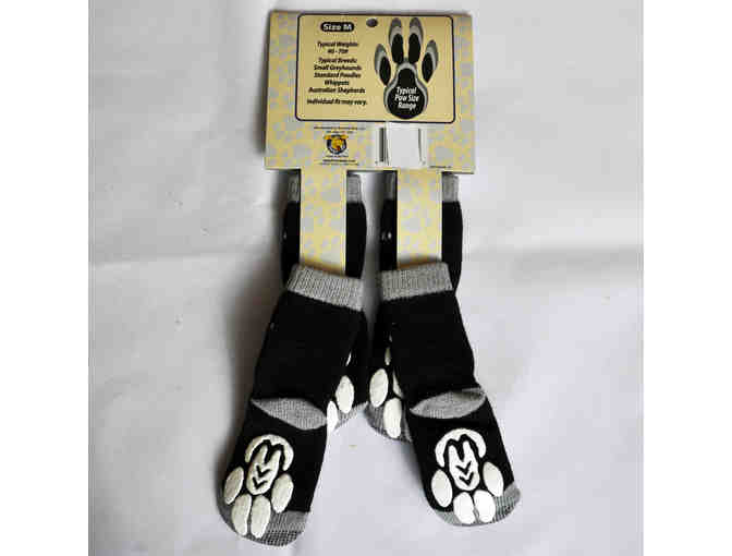 Power Paws - 4 Socks - Medium - Black