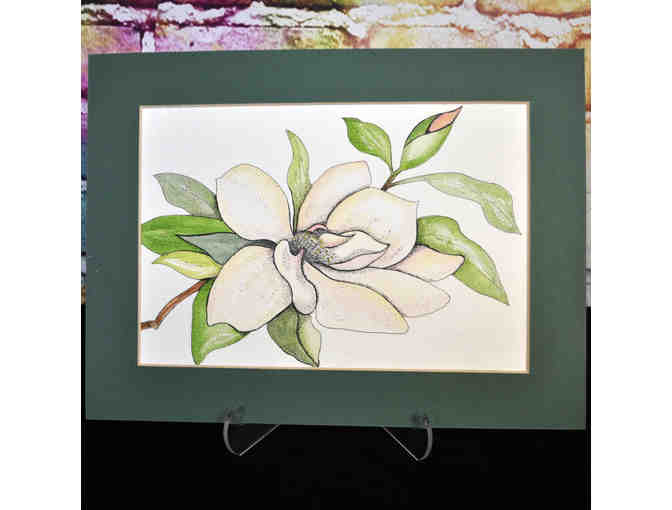 Watercolor - Magnolia - Matted/Unframed - Original by Marlene Koch