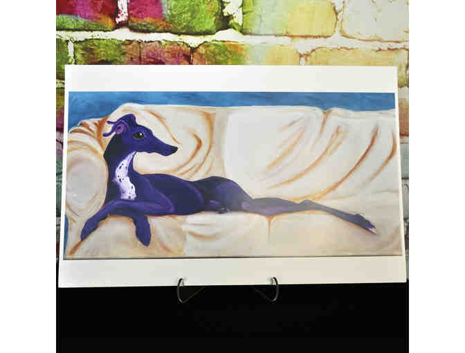 Art Print by Courtney Kelly, Reclining Hound, 10' x 18', unmatted/unframed