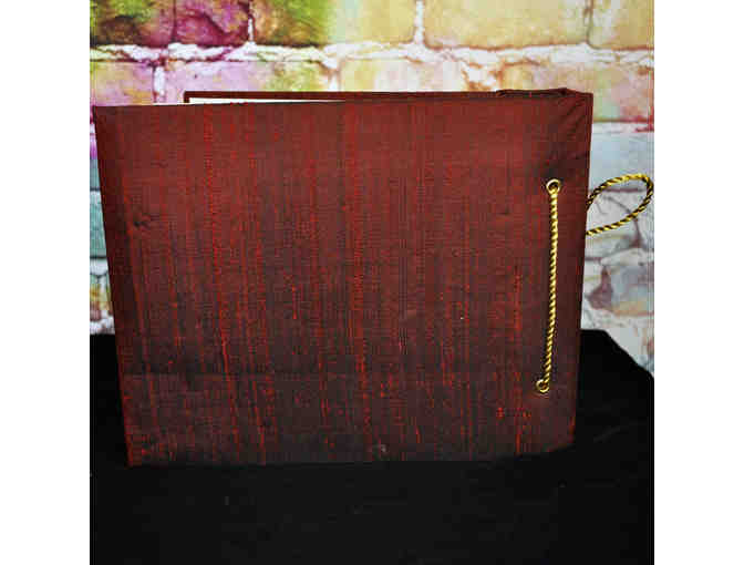 Scrap Book/Photo Album - Maroon Fabric Cover