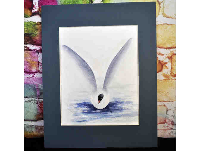 Watercolor - Jonathan Livingston Seagull - Matted/Unframed - Original by Marlene Koch